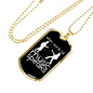 Musician Necklace Music Speaks White Necklace Stainless Steel or 18k Gold Dog Tag 24" Chain-Express Your Love Gifts
