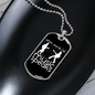 Musician Necklace Music Speaks White Necklace Stainless Steel or 18k Gold Dog Tag 24" Chain-Express Your Love Gifts