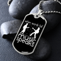 Musician Necklace Music Speaks White Necklace Stainless Steel or 18k Gold Dog Tag 24" Chain-Express Your Love Gifts