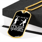 Musician Necklace Music Speaks White Necklace Stainless Steel or 18k Gold Dog Tag 24" Chain-Express Your Love Gifts