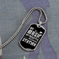 Musician Necklace Music Station Necklace Stainless Steel or 18k Gold Dog Tag 24" Chain-Express Your Love Gifts