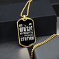 Musician Necklace Music Station Necklace Stainless Steel or 18k Gold Dog Tag 24" Chain-Express Your Love Gifts
