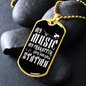 Musician Necklace Music Station Necklace Stainless Steel or 18k Gold Dog Tag 24" Chain-Express Your Love Gifts