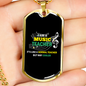 Musician Necklace Music Teacher Necklace Stainless Steel or 18k Gold Dog Tag 24" Chain-Express Your Love Gifts