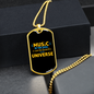 Musician Necklace Music Universe Necklace Stainless Steel or 18k Gold Dog Tag 24" Chain-Express Your Love Gifts