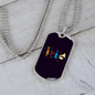 Musician Necklace Musical Instruments Necklace Stainless Steel or 18k Gold Dog Tag 24" Chain-Express Your Love Gifts