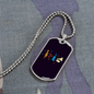 Musician Necklace Musical Instruments Necklace Stainless Steel or 18k Gold Dog Tag 24" Chain-Express Your Love Gifts