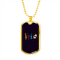 Musician Necklace Musical Instruments Necklace Stainless Steel or 18k Gold Dog Tag 24" Chain-Express Your Love Gifts