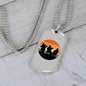Musician Necklace Musicians Necklace Stainless Steel or 18k Gold Dog Tag 24" Chain-Express Your Love Gifts
