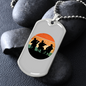 Musician Necklace Musicians Necklace Stainless Steel or 18k Gold Dog Tag 24" Chain-Express Your Love Gifts