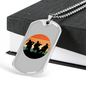 Musician Necklace Musicians Necklace Stainless Steel or 18k Gold Dog Tag 24" Chain-Express Your Love Gifts