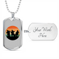 Musician Necklace Musicians Necklace Stainless Steel or 18k Gold Dog Tag 24" Chain-Express Your Love Gifts