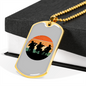 Musician Necklace Musicians Necklace Stainless Steel or 18k Gold Dog Tag 24" Chain-Express Your Love Gifts