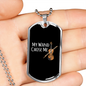 Musician Necklace My Wand Chose Me Necklace Stainless Steel or 18k Gold Dog Tag 24" Chain-Express Your Love Gifts
