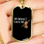 Musician Necklace My Wand Chose Me Necklace Stainless Steel or 18k Gold Dog Tag 24" Chain-Express Your Love Gifts