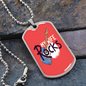Musician Necklace My Wife Rocks Necklace Stainless Steel or 18k Gold Dog Tag 24" Chain-Express Your Love Gifts