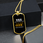 Musician Necklace Need Musical Instrument Necklace Stainless Steel or 18k Gold Dog Tag 24" Chain-Express Your Love Gifts