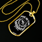 Musician Necklace No Fear Necklace Stainless Steel or 18k Gold Dog Tag 24" Chain-Express Your Love Gifts