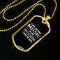 Musician Necklace No Idea Necklace Stainless Steel or 18k Gold Dog Tag 24" Chain-Express Your Love Gifts