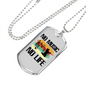 Musician Necklace No Music No Life Necklace Stainless Steel or 18k Gold Dog Tag 24" Chain-Express Your Love Gifts