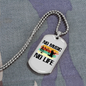 Musician Necklace No Music No Life Necklace Stainless Steel or 18k Gold Dog Tag 24" Chain-Express Your Love Gifts