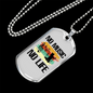 Musician Necklace No Music No Life Necklace Stainless Steel or 18k Gold Dog Tag 24" Chain-Express Your Love Gifts
