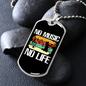 Musician Necklace No Music No Life White Necklace Stainless Steel or 18k Gold Dog Tag 24" Chain-Express Your Love Gifts