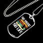 Musician Necklace No Music No Life White Necklace Stainless Steel or 18k Gold Dog Tag 24" Chain-Express Your Love Gifts