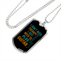 Musician Necklace No Theraphy Just Guitar Necklace Stainless Steel or 18k Gold Dog Tag 24" Chain-Express Your Love Gifts