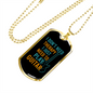 Musician Necklace No Theraphy Just Guitar Necklace Stainless Steel or 18k Gold Dog Tag 24" Chain-Express Your Love Gifts