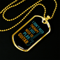 Musician Necklace No Theraphy Just Guitar Necklace Stainless Steel or 18k Gold Dog Tag 24" Chain-Express Your Love Gifts