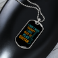 Musician Necklace No Theraphy Just Guitar Necklace Stainless Steel or 18k Gold Dog Tag 24" Chain-Express Your Love Gifts