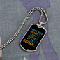 Musician Necklace No Theraphy Just Guitar Necklace Stainless Steel or 18k Gold Dog Tag 24" Chain-Express Your Love Gifts