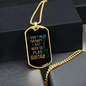 Musician Necklace No Theraphy Just Guitar Necklace Stainless Steel or 18k Gold Dog Tag 24" Chain-Express Your Love Gifts