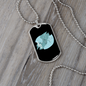 Musician Necklace Notes Blue Necklace Stainless Steel or 18k Gold Dog Tag 24" Chain-Express Your Love Gifts