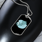 Musician Necklace Notes Blue Necklace Stainless Steel or 18k Gold Dog Tag 24" Chain-Express Your Love Gifts