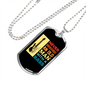 Musician Necklace Old Man Bass Necklace Stainless Steel or 18k Gold Dog Tag 24" Chain-Express Your Love Gifts