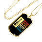 Musician Necklace Old Man Bass Necklace Stainless Steel or 18k Gold Dog Tag 24" Chain-Express Your Love Gifts