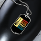 Musician Necklace Old Man Bass Necklace Stainless Steel or 18k Gold Dog Tag 24" Chain-Express Your Love Gifts