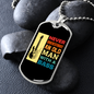 Musician Necklace Old Man Bass Necklace Stainless Steel or 18k Gold Dog Tag 24" Chain-Express Your Love Gifts