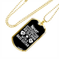 Musician Necklace Old Man With Base Guitar Necklace Stainless Steel or 18k Gold Dog Tag 24" Chain-Express Your Love Gifts