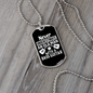 Musician Necklace Old Man With Base Guitar Necklace Stainless Steel or 18k Gold Dog Tag 24" Chain-Express Your Love Gifts