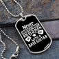 Musician Necklace Old Man With Base Guitar Necklace Stainless Steel or 18k Gold Dog Tag 24" Chain-Express Your Love Gifts