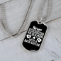 Musician Necklace Old Man With Base Guitar Necklace Stainless Steel or 18k Gold Dog Tag 24" Chain-Express Your Love Gifts