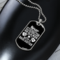 Musician Necklace Old Man With Base Guitar Necklace Stainless Steel or 18k Gold Dog Tag 24" Chain-Express Your Love Gifts