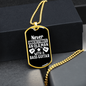 Musician Necklace Old Man With Base Guitar Necklace Stainless Steel or 18k Gold Dog Tag 24" Chain-Express Your Love Gifts