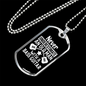 Musician Necklace Old Man With Base Guitar Necklace Stainless Steel or 18k Gold Dog Tag 24" Chain-Express Your Love Gifts