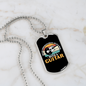 Musician Necklace Old Man With Guitar Necklace Stainless Steel or 18k Gold Dog Tag 24" Chain-Express Your Love Gifts