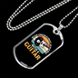 Musician Necklace Old Man With Guitar Necklace Stainless Steel or 18k Gold Dog Tag 24" Chain-Express Your Love Gifts