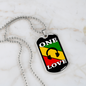 Musician Necklace One Love Necklace Stainless Steel or 18k Gold Dog Tag 24" Chain-Express Your Love Gifts